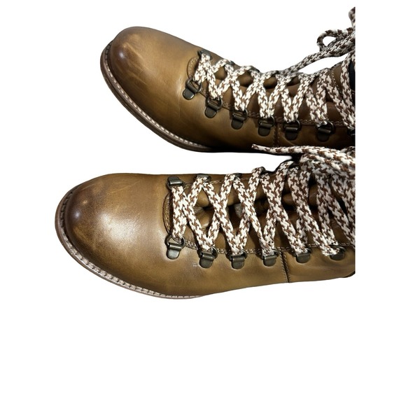 Taos‎ Alpine Leather Boots Contrasting Laces Women's Size 9-9.5 Caramel 220106 - Picture 12 of 16